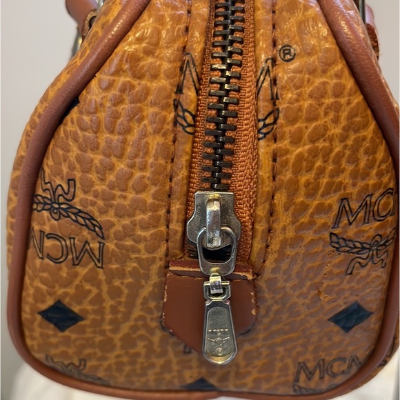 MCM Vintage Mini Boston Handbag With Gold-tone Hardware - Picture 7 of 14